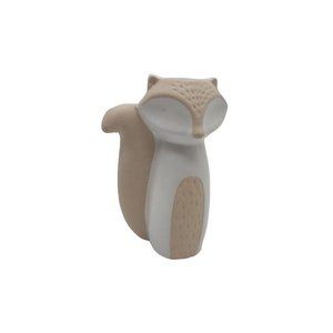 Vase Fox Target Bullseye 2022 White Glaze and Beige Unglazed